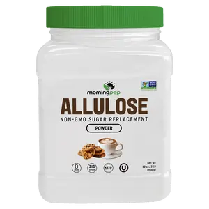 Morning Pep Allulose Sweetener – Zero Calorie Sugar Alternative, 100% Pure, No Erythritol, Non-GMO Project Verified, Keto Certified, OU Kosher, No Fillers, Ideal for Baking and Beverages