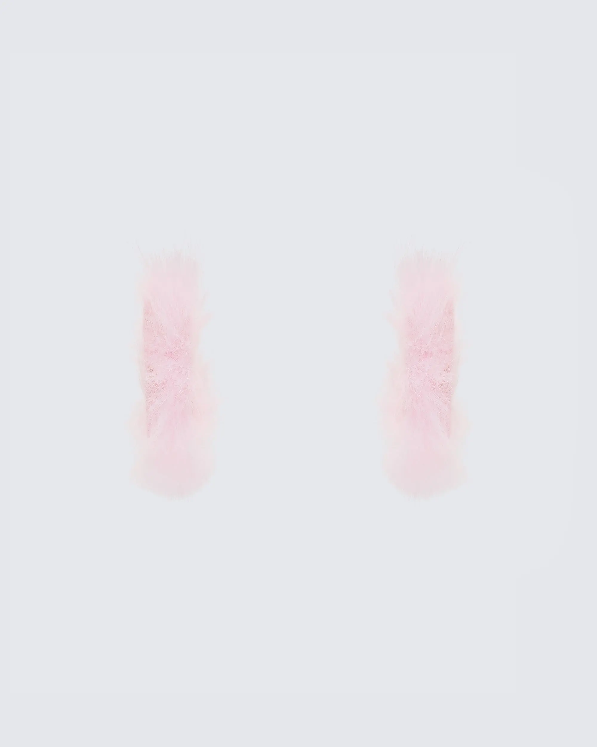 Huntleigh Pink Fur Hoop Earrings