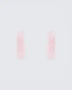 Huntleigh Pink Fur Hoop Earrings