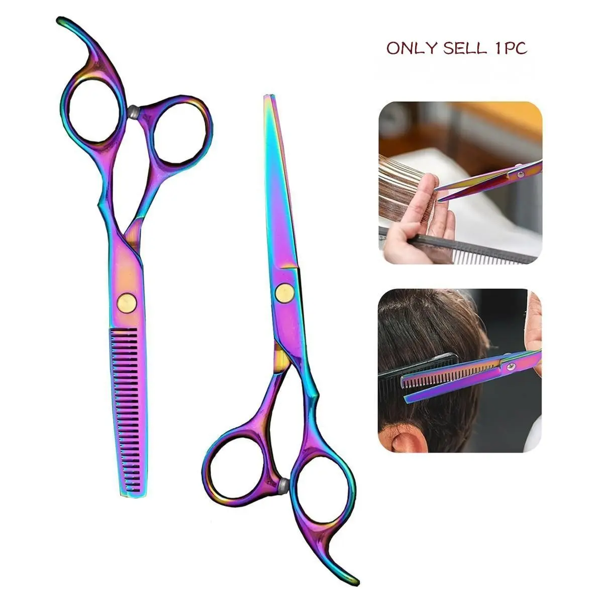 High-Quality Hair Cutting Scissors Set, Stainless Steel Barber Shears, Shears for Hair, Colorful Trimming Clippers, Home Use Hairdressing Tools, Versatile Hairdressing Tools, Styling Tools, Hair Cutting Accessories