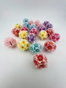 D2-Soft Flower Beads 4 pack - Handcrafted 20mm Beads for Pens & Key Chains - Unique Design with Glamorous Sparkle