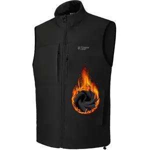 Pioneer Camp Mens Outerwear Golf Softshell Vest Windproof Fleece-Lined Lightweight Sleeveless Jacket for Travel Hiking
