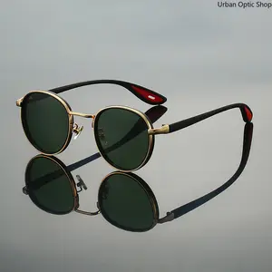 XUH Unisex Vintage Round Sunglasses, Punk Fashion Trendy UV400 Protection Anti Glare, Casual Daily Shades for Men Women Driving Outdoor Wear