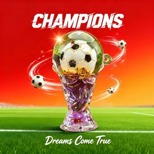 10 PACS World Cup themed acrylic liquid sand keychain, Hercules Cup football style creative ornament