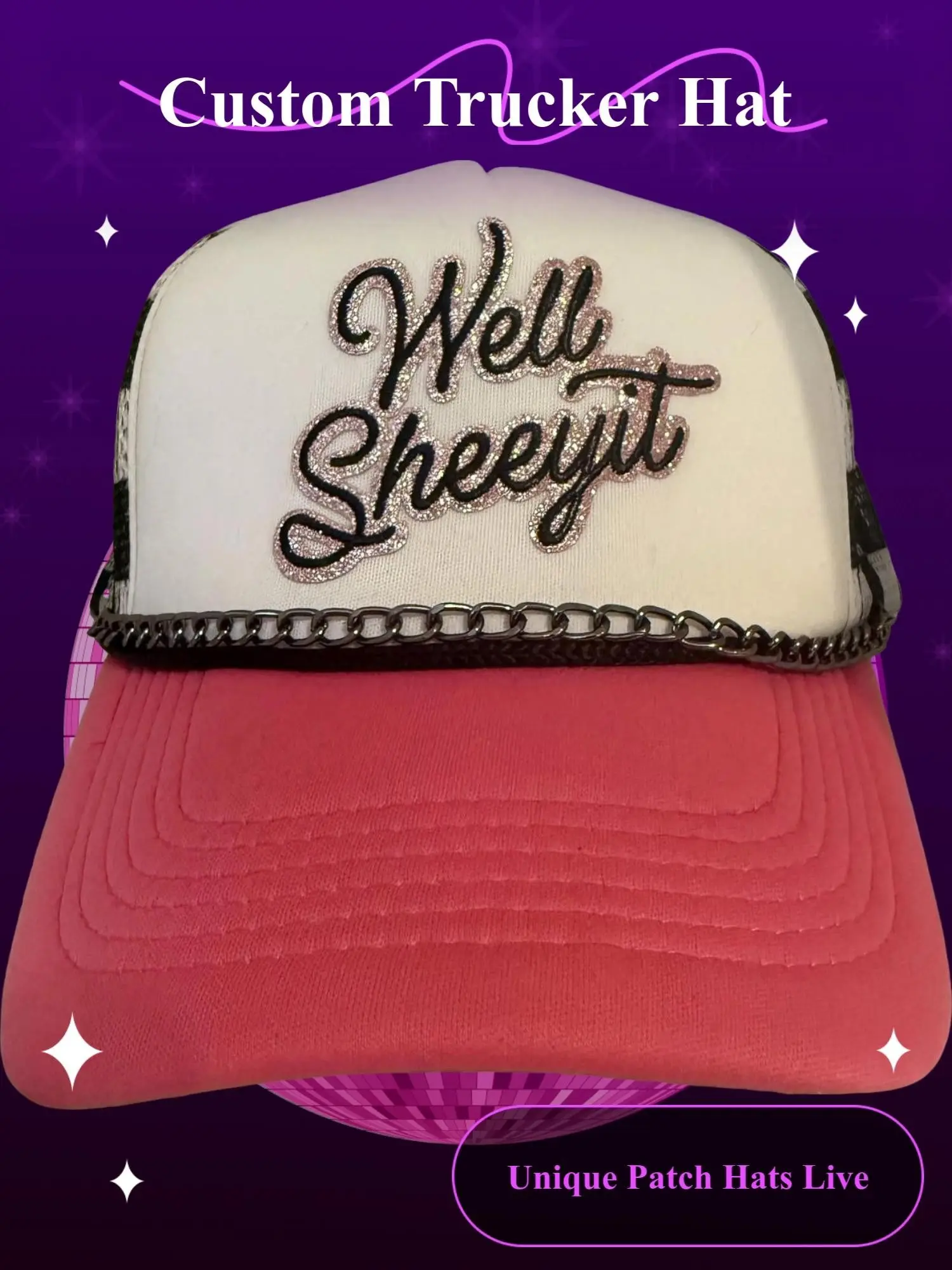 Custom Trucker Hat ONE PATCH MADE LIVE Custom Trucker Hat ONE PATCH MADE LIVE