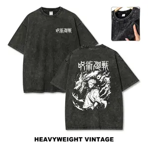 Jujutsu Kaisen Anime 90s Vintage Graphic Tee for Men, Oversized Streetwear Top, Vacation Outfit Essential