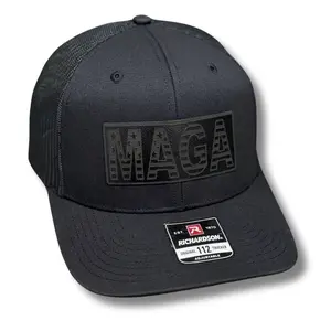 Dark MAGA Blackout Patch Hat