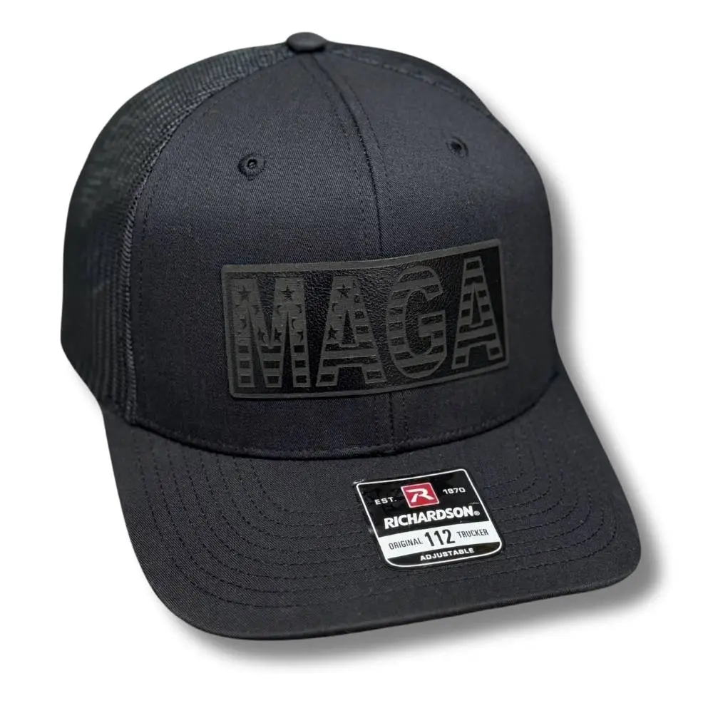 Dark MAGA Blackout Patch Hat