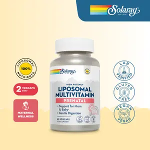 SOLARAY Liposomal Prenatal Multivitamin - High-Absorption Pregnancy Supplement for Mom and Baby Daily Nutrient Support