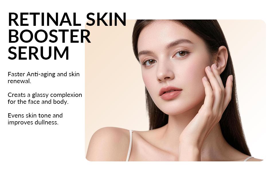 Retinaldehyde Anti-Aging Serum 100ml 11X Retinal Booster with Natural Nicotinamide Centella Asiatica Extract Even Skin Tone Dark Mark Eraser for Face and Body Retinol Facial Moisturizer