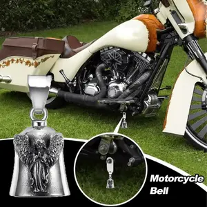 Stainless steel punk motorcycle lucky angel wings exorcism Riding bell pet bell Men's Cycling Rock Exorcism Jewelry