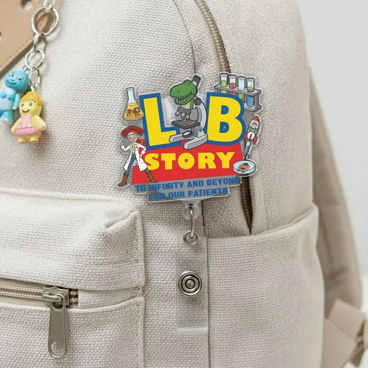 Lab Week 2026 Badge Reel, Lab Story Retractable ID Holder for Blood Bank Scientist, Lab Tech Gift J9K