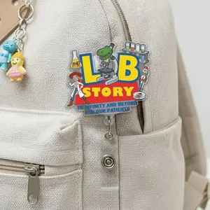 Lab Week 2026 Badge Reel, Lab Story Retractable ID Holder for Blood Bank Scientist, Lab Tech Gift J9K