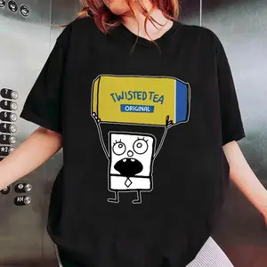 Doodlebob Twisted Tea Essential Double Sided T-Shirt, Summer T-Shirt, Full Color T-Shirt, Unisex T-Shirt, For Men, For Women, Choose Your Fashion