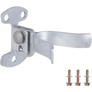 Chain Link Fence Gate Latch with Screws, /8" Wall Mount (Flat ) Fork Gate Latch with Padlock Hole, Chain Link Fence Parts Gate Hardware Gate Locks for Outdoor Fence - Mounts to  or WallQuesear