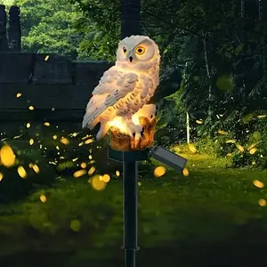 Solar Powered Owl Design Garden Light, Garden Decorative Lighting, Outdoor LED Light, Automatic Outdoor Landscape Lighting for Villas, Gardens, Parks, Corridors and Passageways