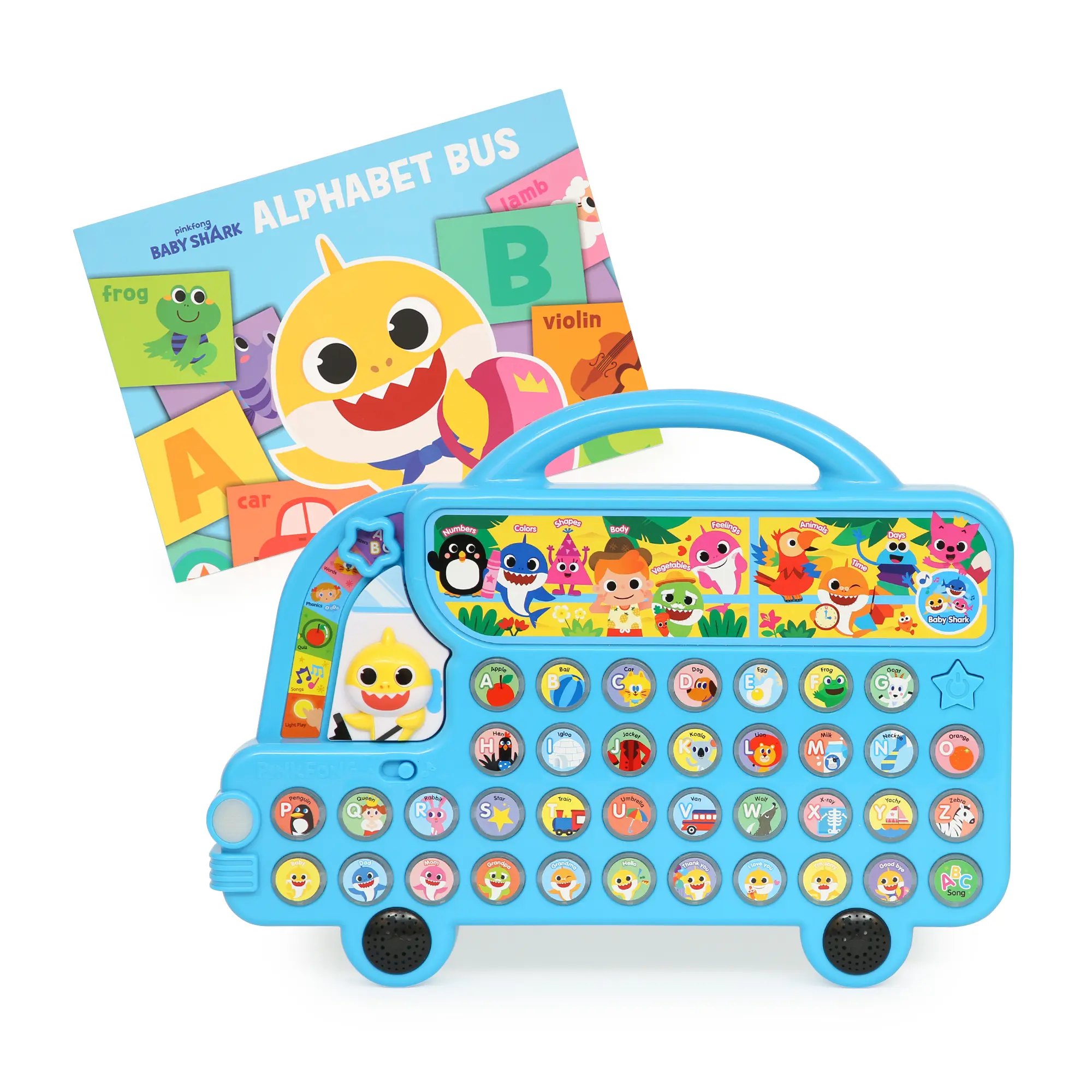 Baby Shark Alphabet Bus with Lyrics Booklet, Baby Shark Toys, Interactive Learning Toys For Toddlers, Learning & Education Toys, Baby Shark Gifts For Kids