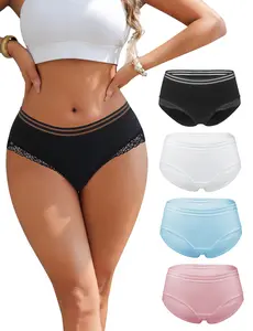 Sexy Hipster Bikini Panties for Women Cheeky Underwear Cotton Crotch Undies Ladies Underwear Panties Breathable Briefs