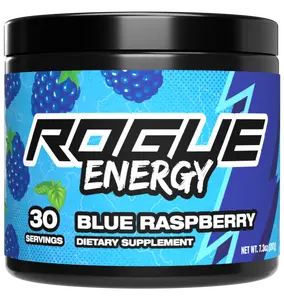 Rogue Energy 2-in-1 Energy Drink Powder + Focus Pre Workout - Boost Blood Flow with L-Citrulline, Increase Dopamine with Bacopa Monnieri Nootropic - 175mg Caffeine for Explosive Energy - Sugar-Free 30 Serving Tub Supplement Fitness