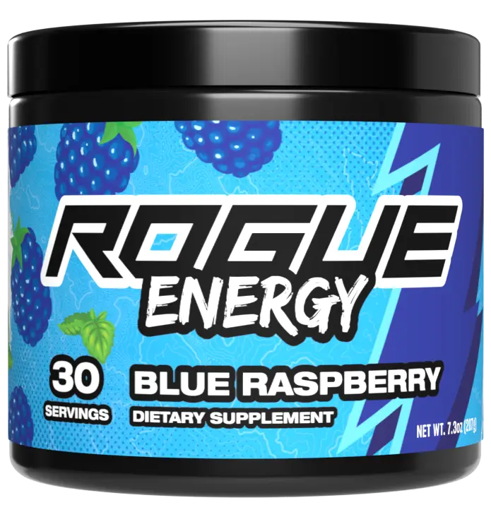 Rogue Energy 2-in-1 Energy Drink Powder + Focus Pre Workout - Boost Blood Flow with L-Citrulline, Increase Dopamine with Bacopa Monnieri Nootropic - 175mg Caffeine for Explosive Energy - Sugar-Free 30 Serving Tub Supplement Fitness