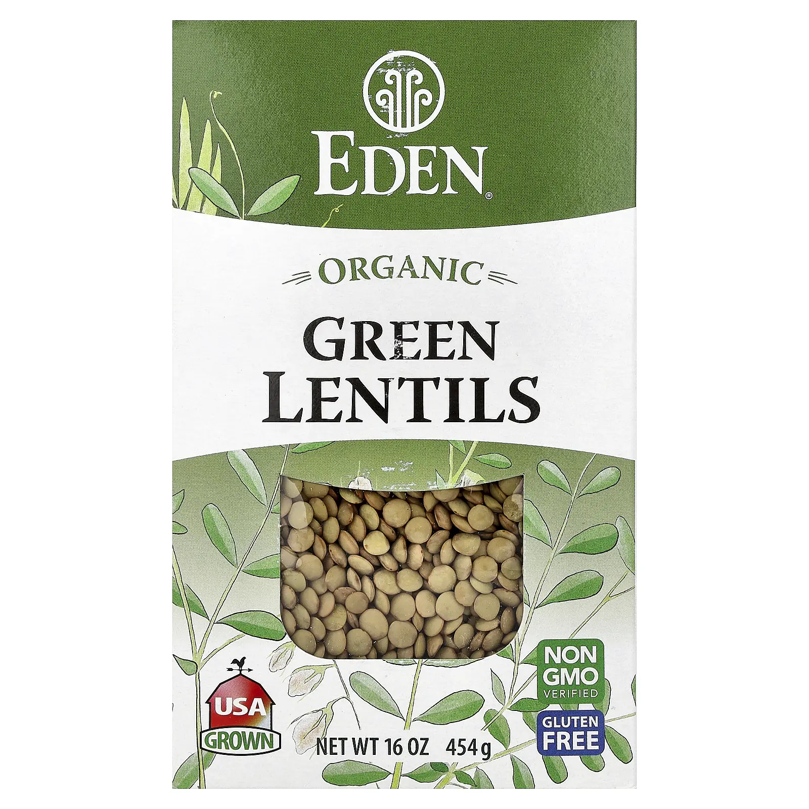 Eden Foods Organic Green Lentils, 16 oz (454 g)