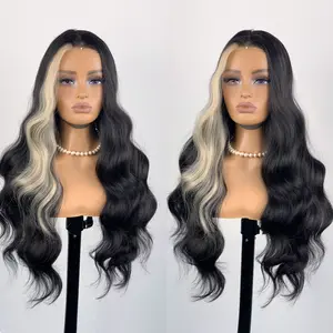 Wear and Go Synthetic Lace Frontal Wig HD Lace Body Wave Wig Pre-cut Pre-plucked For Black Women #26inch, daily, use, glueless Highlight， long ombre Layered Face Shapes Durable Ready For Adventure