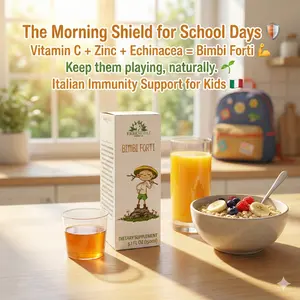 Erbenobili Bimbi Forti 150ml Immune System Support Liquid Supplement with Rosehip & Echinacea Extract Gluten Free Lactose Free