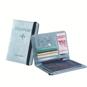 [RFID Passport Holder] 1pc RFID Passport Holder - Thin Passport Wallet - Multi Functional Travel Wallet - Cute Card Holder - Surface