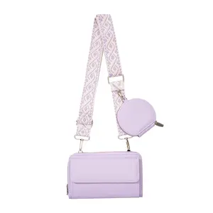 Trendy Phone Bag for Women Sleek Crossbody Leather Purse with Adjustable Strap and Wallet Slots