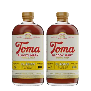 Toma Bloody Mary Cocktail Mixer - Clasico (32oz) 2-PACK, (Heat: Medium) Crafted with Real Ingredients. Bold Flavors. Zero Junk. Gluten Free, Vegan, No Added Preservatives, Low Sodium, No MSG, No HFCS, and No Additives.