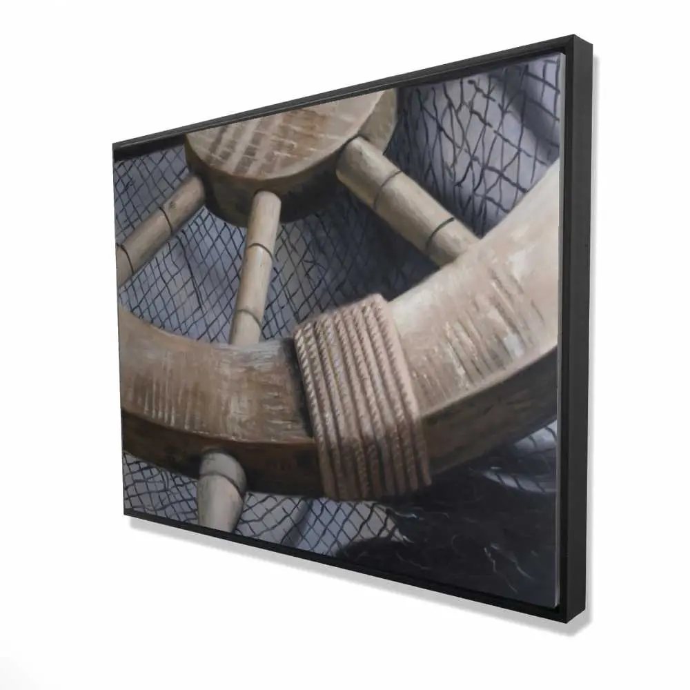 Begin Home Decor 2081-3648-CO108 36 x 48 in. Helm on Fishing Net Closeup - Gray Travel Canvas Home Decor