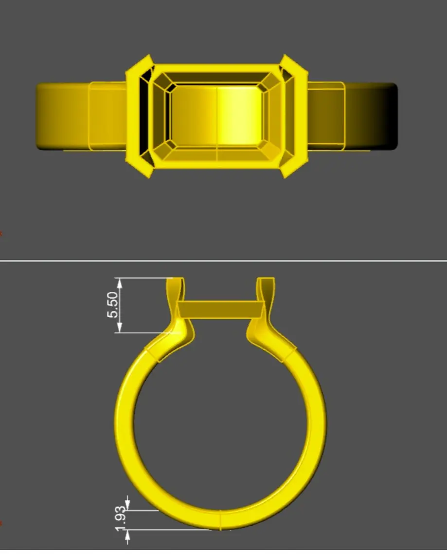 Custom order - Radiant Bezel Setting 14k Yellow Gold - Non Certificate - _Wiscogirl