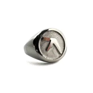 Aphex Twin Logo Fan-Made Stainless Steel Ring - Sizes 5 - 12 - Non-Rust Stainless Steel Ring