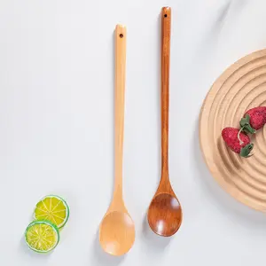 1pcs Kitchen Essential Long Handle Spoon, Heat Resistant, Ideal for Cooking Rice, Hot Pot, Soup, Multi-Use Dining Utensil