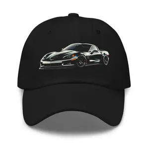 Blacked Out C6 Corvette Z06 Dad Hat – Classic American Muscle Car Baseball Cap
