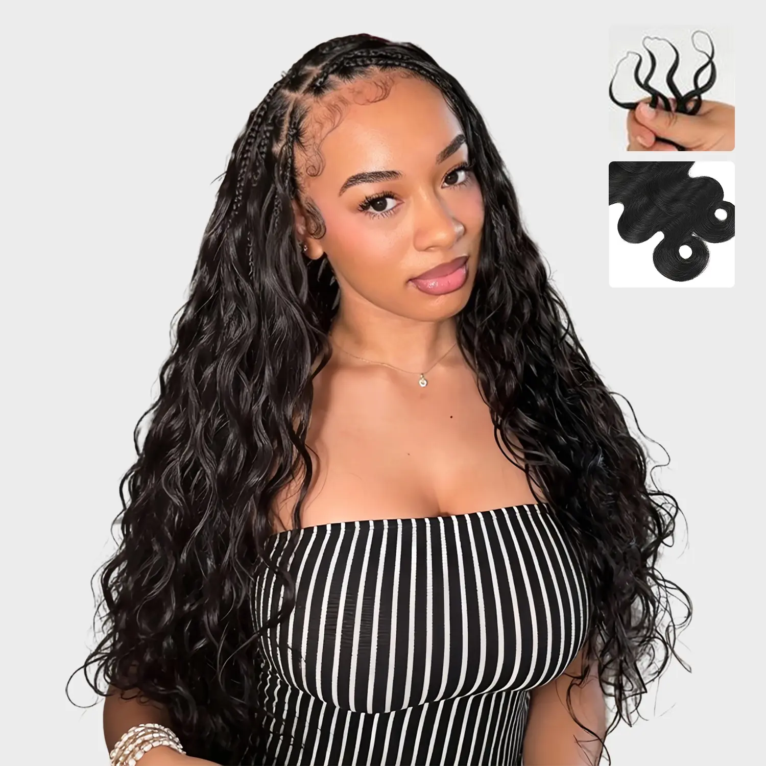 Cheetahbeauty Body Wave Crochet Hair for Miracle Knots Boho Braids Body Wave Crochet Human Hair Extension Pre-Separated 50g/Pack, 4-5 Packs for Full Head #SohoChic #tiktokshopstockup