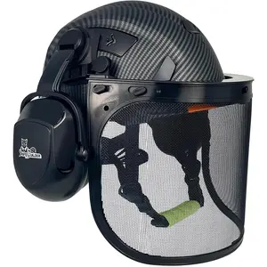 CR99 Forestry Safety Helmet Class C Hard Hats 3 In1 Chainsaw Arborist Helmet with Mesh Face Shield Ear Muffs Hearing Protection ANSI Z89.1