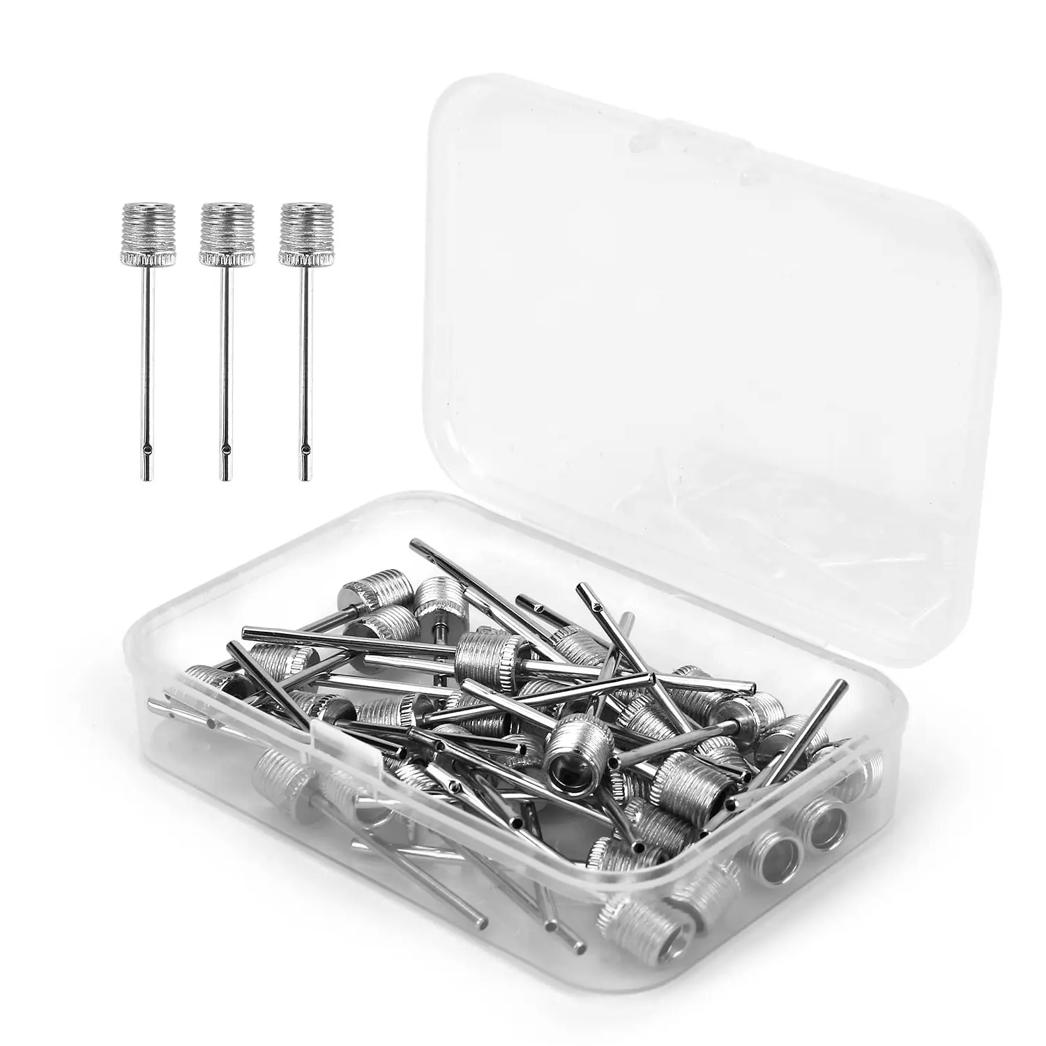 35pcs Air Pump Needle, Air Inflation Needle for Basketball, Soccer Ball, Volleyball, Football or Rugby Balls US Replacement Ball Pump Pin Air Inflating Pin with Portable Storage Box