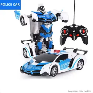 2-in-1 Remote Control Transformer Car ,RC Robot Sports Car with LED Lights,Ideal Gift for Boys & Car Enthusiasts