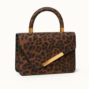 VoyageHam Leopard Print Envelope Evening Clutch Women Chain Shoulder Bag (Animal Print)