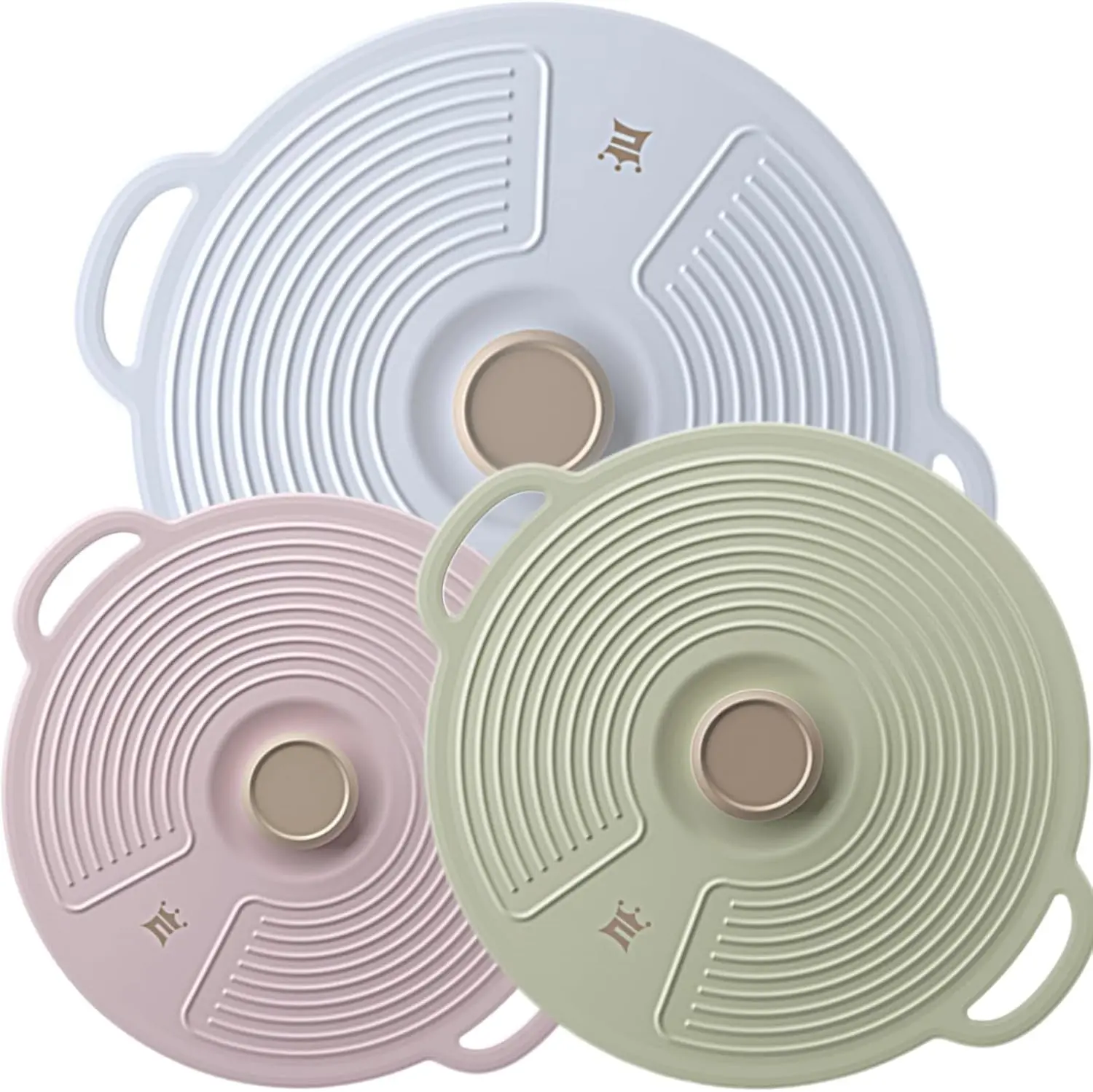 Silicone Lids for Bowl 3 Pack, Microwave Splatter Cover with 3 Sizes Reusable Heat Resistant Lids Fits Bowls, Plates, Pots, Pans, Skillets, Stove Top, Oven, Fridge Dishwasher Safe