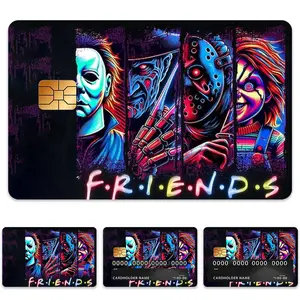 Halloween Credit Card Vinyl Skins Horror Pattern Card Vinyl Decal (Small Chip)