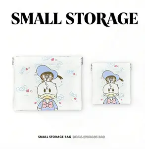 Donald Duck 4 Inch Pouch - Disney Mini Storage Bag, Zipper Cosmetic Case Valentine‘s Day Gift for Women Men
