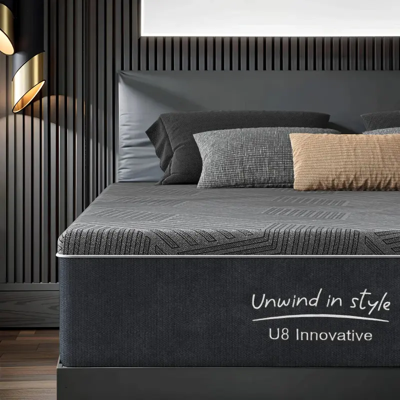 Memory Foam Mattress, 10/12/14 Inch, Twin/Full/Queen/King Size Gel Infused Bed Mattress with CertiPUR-US Certified Foam, Pain Relief & Spine Support, Breathable Knit Cover, Unwind in Style, U8A