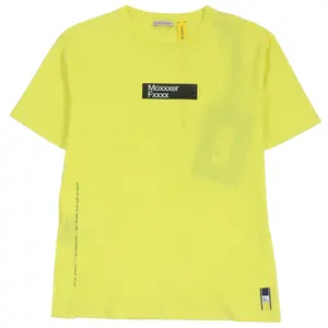 Pre-owned MONCLER Cotton Small Leather Goods Genius MAGLIA T Shirt Yellow S