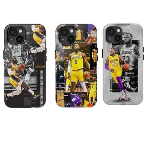 Lebron James Phone Case, Sport Basketball Two-In-One Drop-Resistant Mobile Phone Case Protection, Shockproof For IPhone 17-12, Pro Max, Pro Plus, and Samsung S25 24 23 Safety Case
