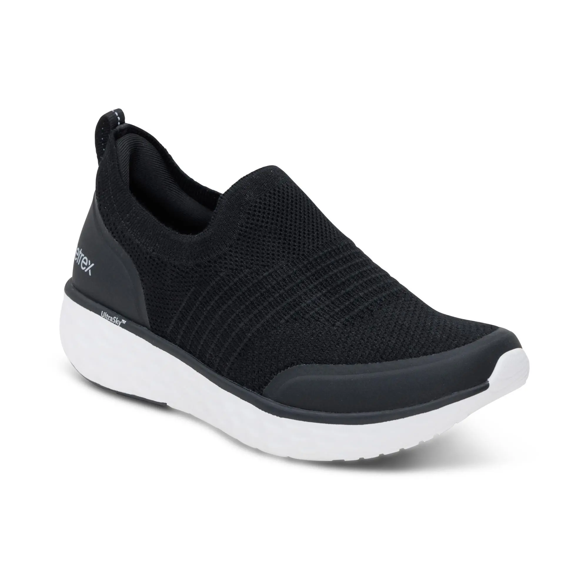 Aetrex Dash Arch Support Women's Sneaker - Black | Women's Orthotic Sneakers with Arch Support for All-Day Comfort, Casual Sneakers, Foot Pain Aid