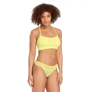 Women's Allover Lace Thong - Auden™ Size M Cotton Fabric