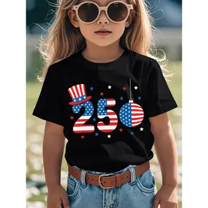 United States 250 Celebration Patriotic Freedom Anniversary Novelty Awesome Graphic Kid T-Shirt Popular Kid T Shirts Streetwear Tees Tops for Kid