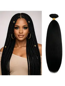 Braided and extension hair, curly and straight, loose 24 inches, 160g/bundle, wet wave Yaki straight loose extensions, hairpieces for adding hair volume, fluffy and natural, suitable for black women for daily wear